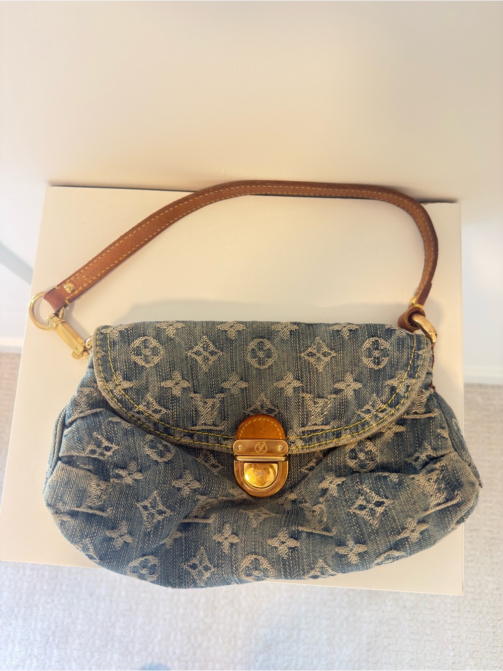 LV Mini Pleaty Denim Bag